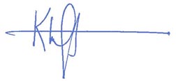 Signature of Kimberly Ogden, president of the VCU School of Education's Education Alumni Council