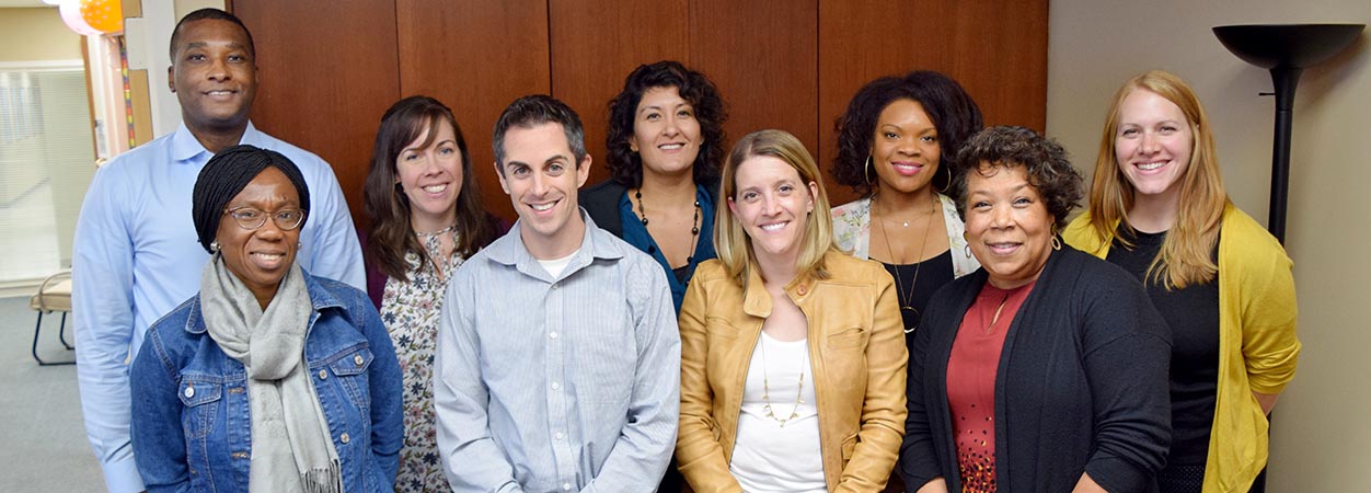 DEI Committee members at a meeting in the Dean's Suite conference room.