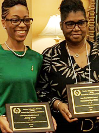 From left: Ashley L. White and Cassandra B. Willis, recipients of the 2018 Jane West SPARK Award.