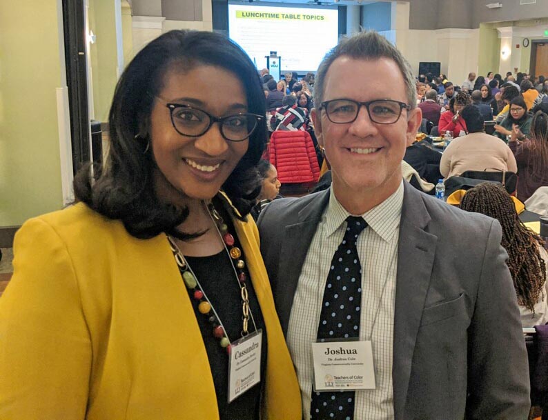 From left: Cassandra Wright, Ed.D., assistant director, and Joshua Cole, Ph.D., executive director, of the VCU School of Education's Office of Strategic Engagement.