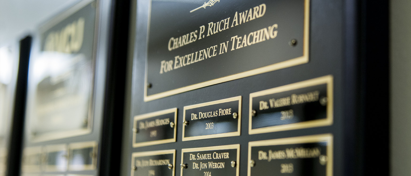 Ruch Award Recipient Wall Plaques
