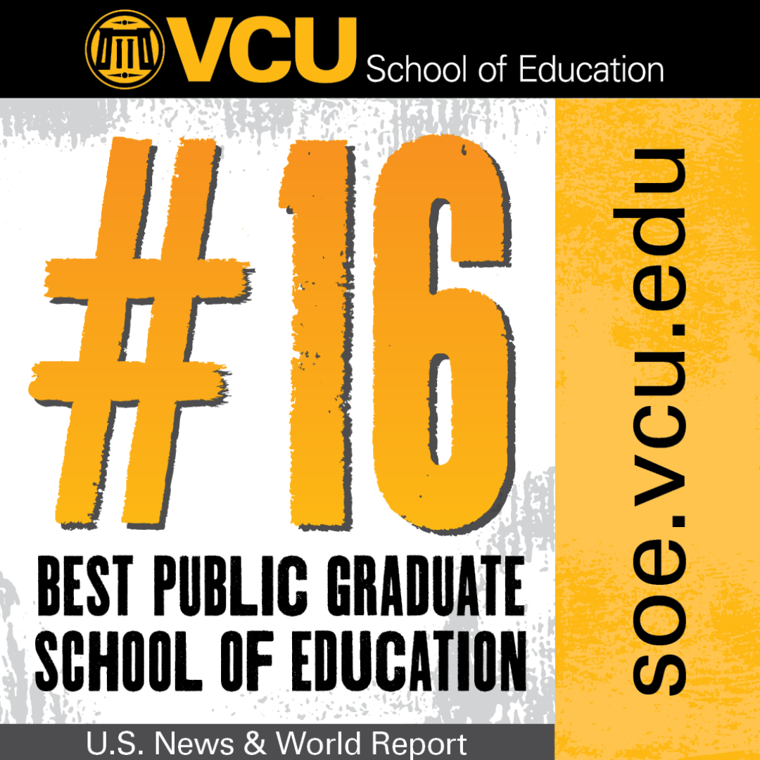 #16 Best Public School of Education - U.S. News & WorldReport - VCU School of Education